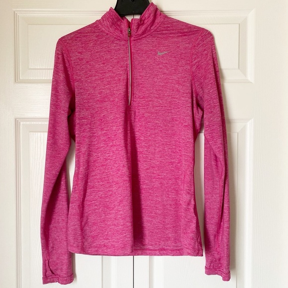 Nike Tops - Nike Dri Fit Pink Pullover medium Quarter zip